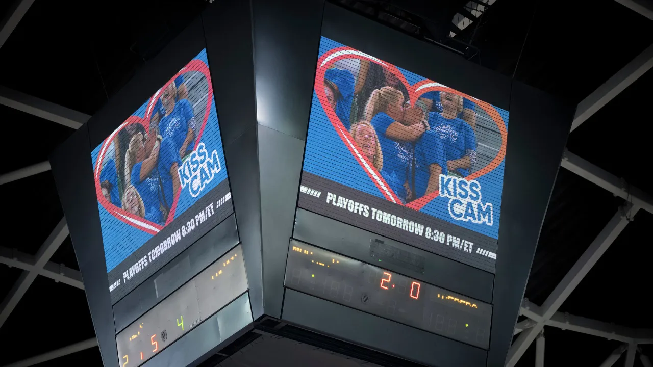 Een scoreboard die gebruikt wordt in Amerika.