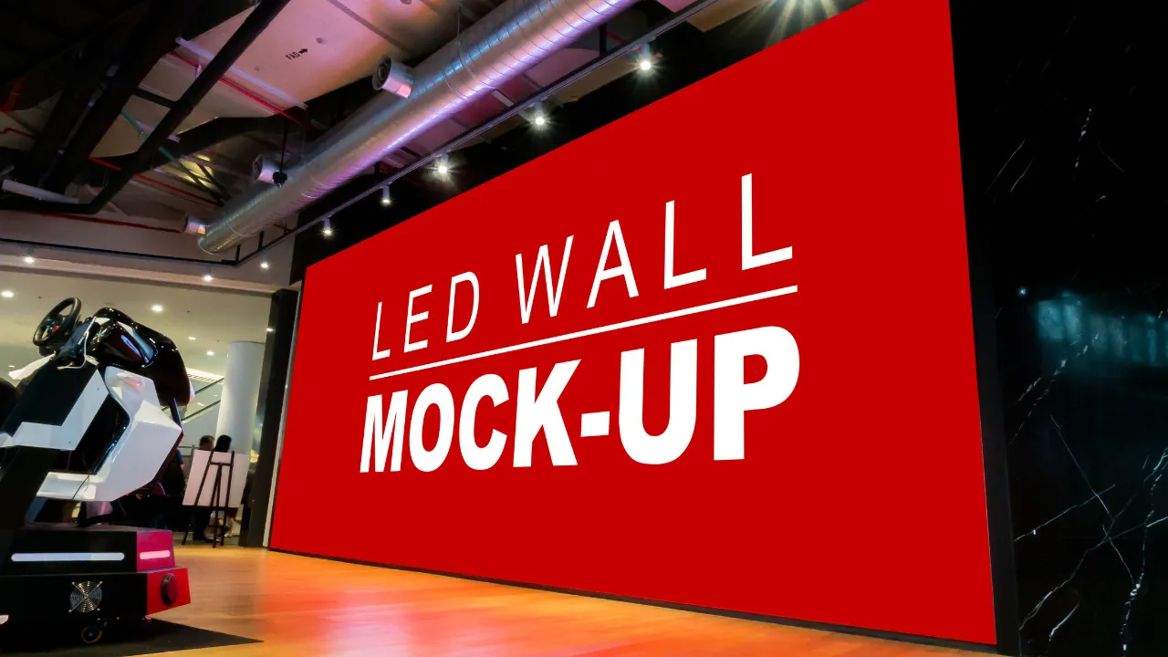Een sfeerfoto met een LED-board voor de toekomst.