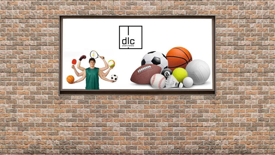 Een sfeerfoto van een LED-board met verschillende sporten erop.