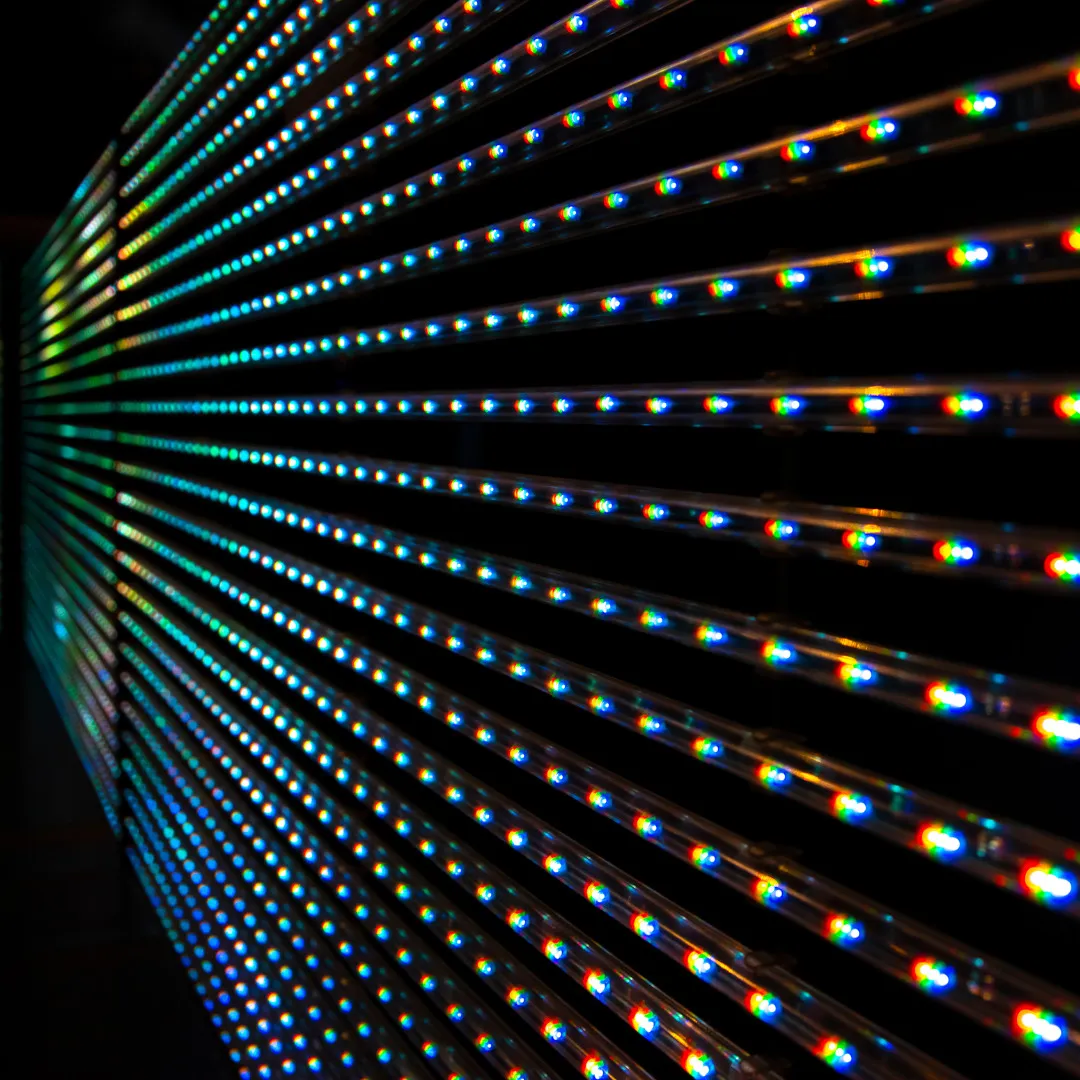 Een sfeerfoto van een LED-board.