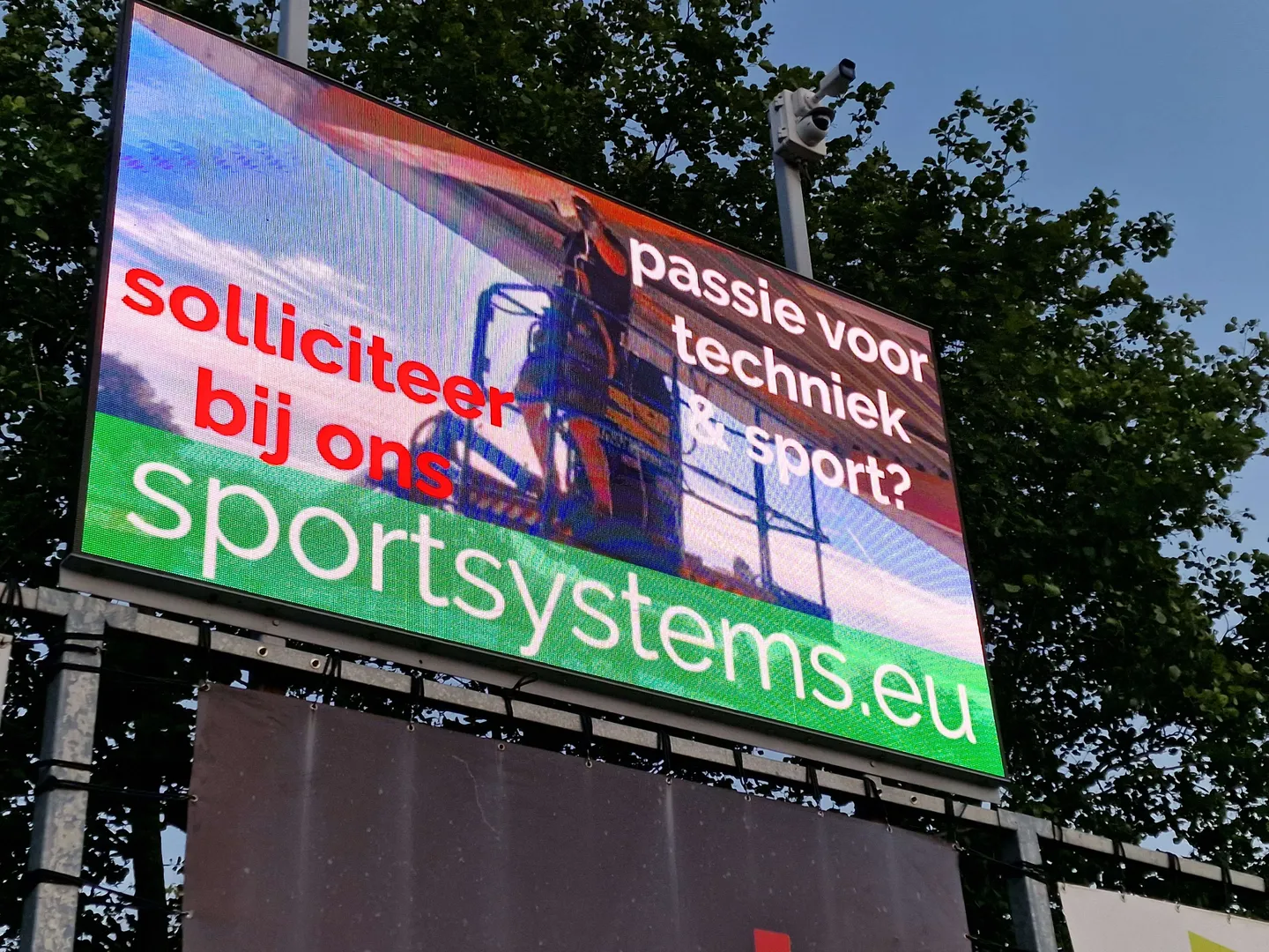 Een LED-board met sollicitatie mogelijkheid.